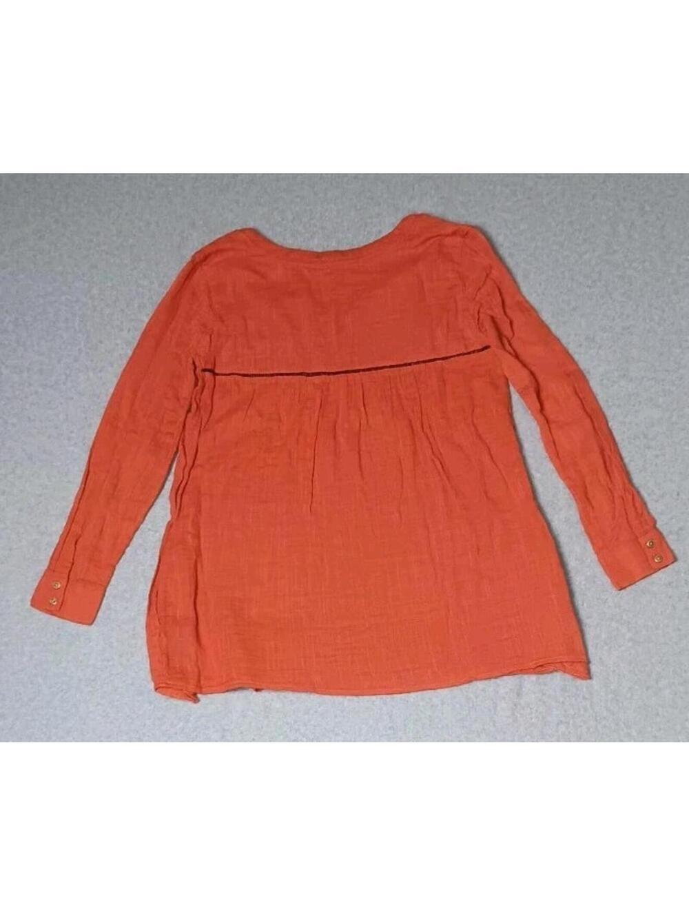 Anthropologie Holding Horses Long Sleeve Tunic Blouse Rop Womens Size 0P... - Picture 8 of 12